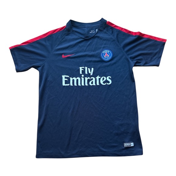 Nike PSG Paris Saint-Germain Jersey Youth XL Navy Blue Fly Emirates Dri-FIT - Picture 1 of 6